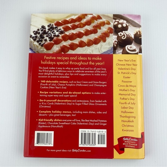 Betty Crocker Celebrate Holiday Food and Fun Hardcover Recipes Menus Decoration - Picture 2 of 15